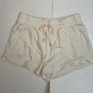 CALIA by Carrie Underwood Womens Cream Lounge Shorts Size Small Drawstring
